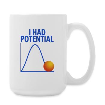 Potential Graph with Ball Science Math Physics - Large Mug 440 ml - white - Right
