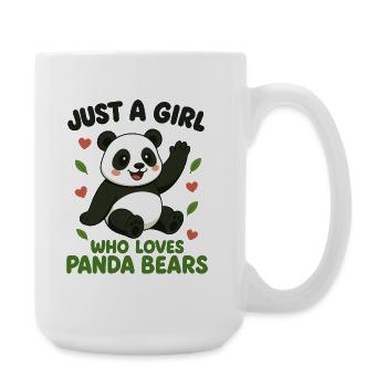 Süße Pandas, nur ein Mädchen, das Pandabären liebt - Große Tasse 440 ml - Weiß - Rechts