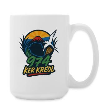 Kultiges Ker Kreol 974 Insel 01 - Große Tasse 440 ml - Weiß - Rechts