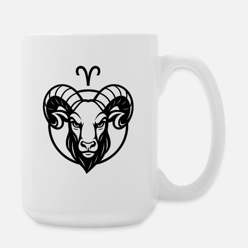 Signe du zodiaque Bélier - Grande tasse 440 ml - blanc