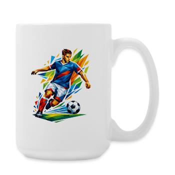 Geometric Football Explosion - Large Mug 440 ml - white - Right