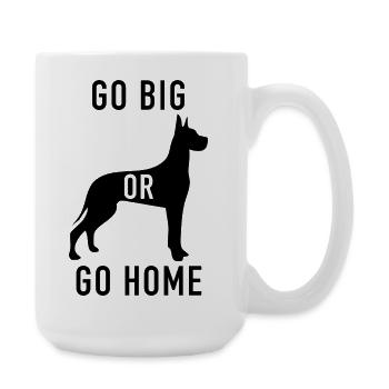 Abstract color explosion on dark background - Large Mug 440 ml - white - Right