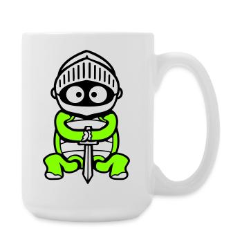 Turtle Knight Sword Fighter Armor Helmet - Large Mug 440 ml - white - Right