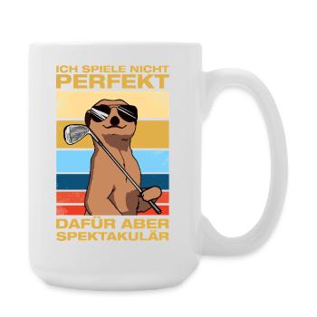I don't play perfectly Golfer Golf Golfing - Large Mug 440 ml - white - Right