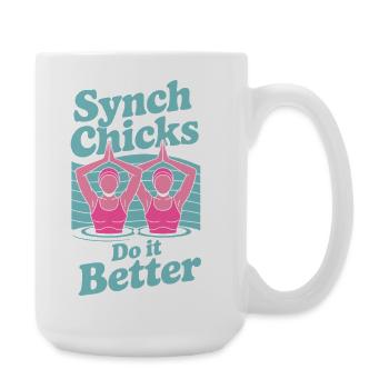 Natation synchronisée Natation artistique Sports nautiques - Grande tasse 440 ml - blanc - Droite