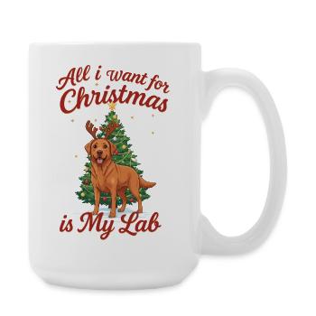 Christmas with my Labrador - Large Mug 440 ml - white - Right