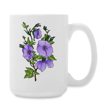 Fleur - Grande tasse 440 ml - blanc - Droite