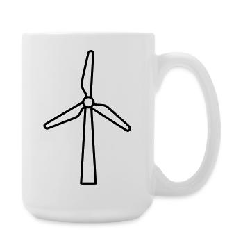 Windrad | Erneuerbare Energien Statement Vektor - Große Tasse 440 ml - Weiß - Rechts