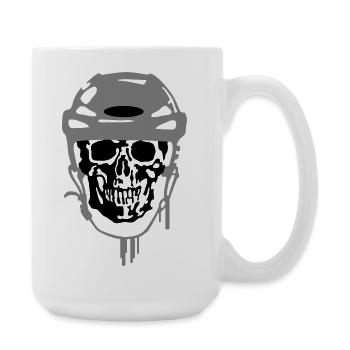 Eishockey - Große Tasse 440 ml - Weiß - Rechts