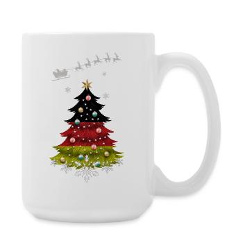Christmas tree with Germany flag - Large Mug 440 ml - white - Right