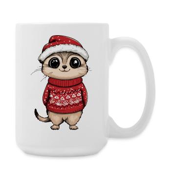 Meerkat Christmas - Large Mug 440 ml - white - Right