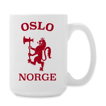 Oslo Norge Norway Norwegen - Große Tasse 440 ml - Weiß - Rechts