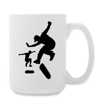 Skateboard - Große Tasse 440 ml - Weiß - Rechts