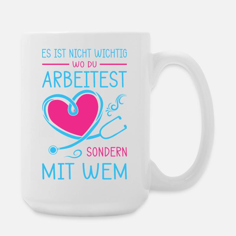 Pflegerin Geschenke Pflege Lustig Krankenpflegerin - Große Tasse 440 ml - Weiß