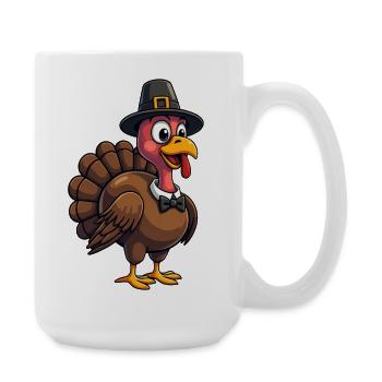 Thanksgiving Lustiger Thanksgiving Truthahn - Große Tasse 440 ml - Weiß - Rechts