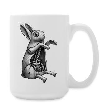 MECA RABBIT – schwarz und weiß - Große Tasse 440 ml - Weiß - Rechts