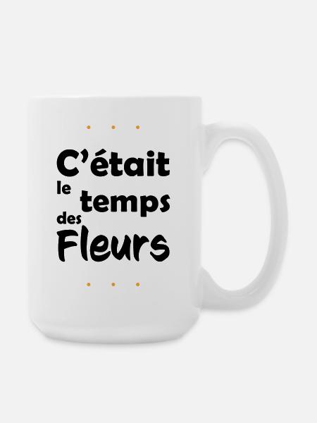 It was flower time - Large Mug 440 ml - white