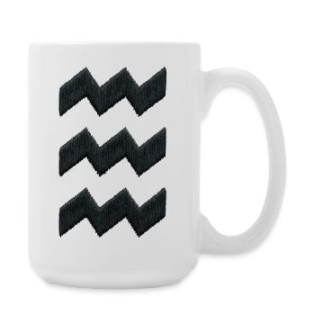 Eindhoven Vibes embroidery look black (printed) - Large Mug 440 ml - white - Right