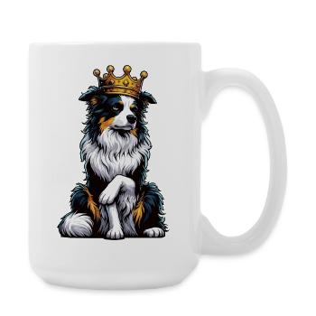 Australian Shepherd Aussie Aussiebesitzer Aussies - Große Tasse 440 ml - Weiß - Rechts
