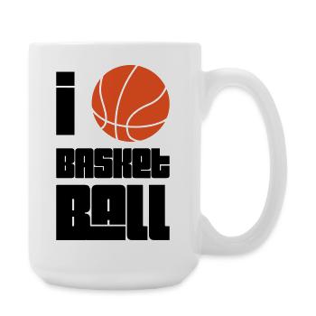 I Love Basketball - Grande tasse 440 ml - blanc - Droite