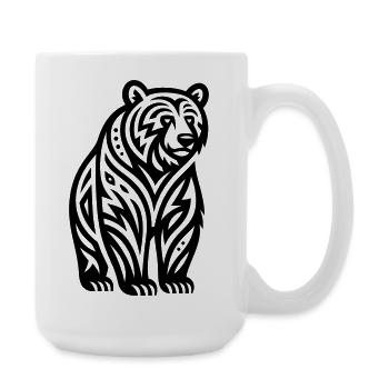 Just a Black Bear #2 / JustN-imal - Große Tasse 440 ml - Weiß - Rechts