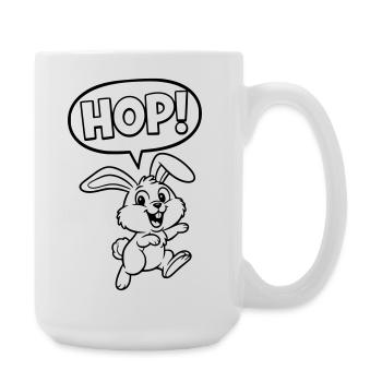 HOP ! Bunny Jumping Schométrique - Grande tasse 440 ml - blanc - Droite