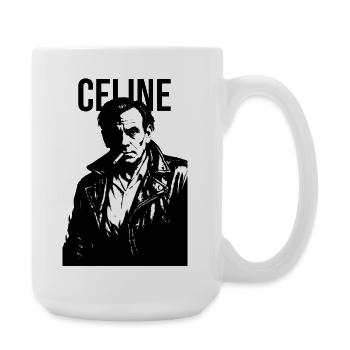 Louis-Ferdinand Celine Noir Rebellenporträt - Große Tasse 440 ml - Weiß - Rechts