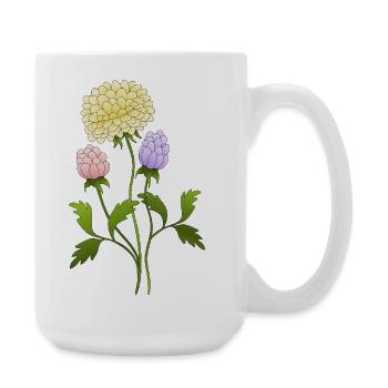 Fleur - Grande tasse 440 ml - blanc - Droite