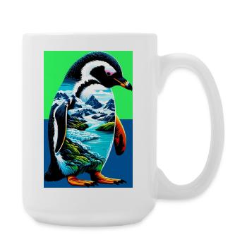pingouin - Grande tasse 440 ml - blanc - Droite