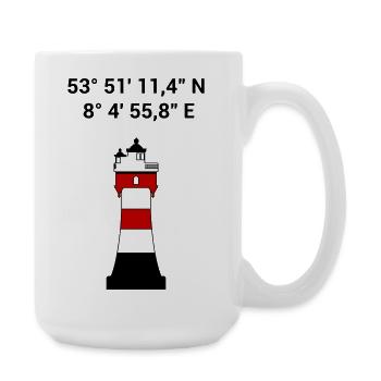 Phare de Red Sand - Voile - Skipper - Maritime - Grande tasse 440 ml - blanc - Droite
