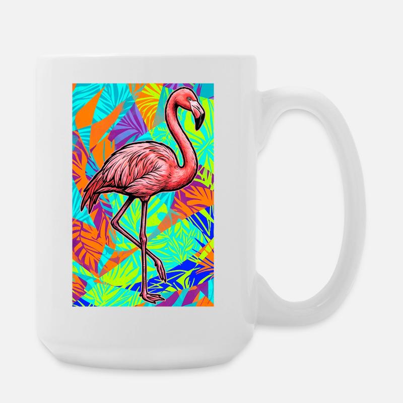 flamingo - Large Mug 440 ml - white