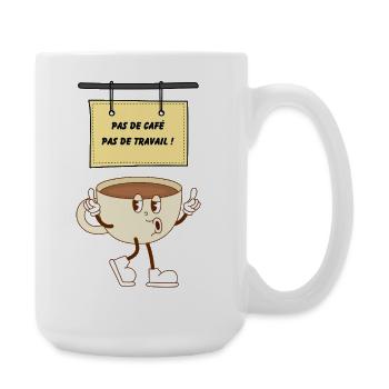 Pause café - Grande tasse 440 ml - blanc - Droite