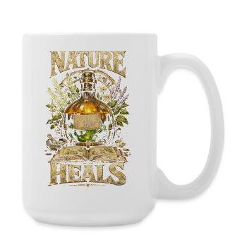 Apotheker Kräutersammler Apothekerin Nature Heals - Große Tasse 440 ml - Weiß - Rechts