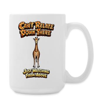 Giraffe über Meme Tee - Große Tasse 440 ml - Weiß - Rechts