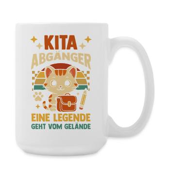 Kita Abgänger Eine Legende Verlässt Das Gelände - Große Tasse 440 ml - Weiß - Rechts