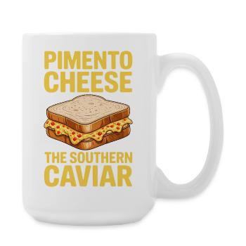 Pimento Cheese Sandwiches Geschenk - Große Tasse 440 ml - Weiß - Rechts