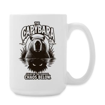 Capybara Chaos Horror Design - Große Tasse 440 ml - Weiß - Rechts