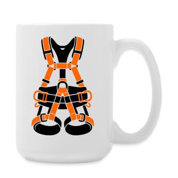 Klettergurt Baumpflege Baumkletterer Klettern - Große Tasse 440 ml - Weiß - Rechts
