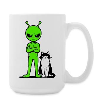 Humour comique extraterrestre - Grande tasse 440 ml - blanc - Droite