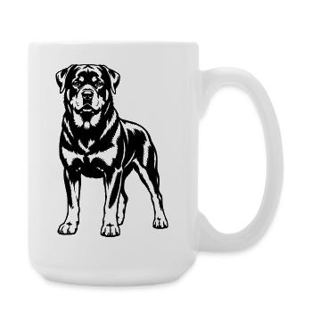 Rottweiler - Große Tasse 440 ml - Weiß - Rechts