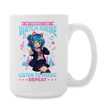 Anime and Music Chibi - Large Mug 440 ml - white - Right