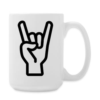 signe rock - Grande tasse 440 ml - blanc - Droite