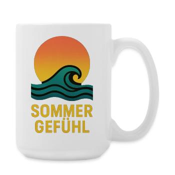 Sommergefühl Wellenzauber - Große Tasse 440 ml - Weiß - Rechts