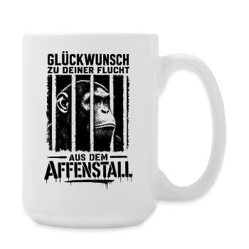 Schade das du gehst wir vermissen dich Jobwechsel - Große Tasse 440 ml - Weiß - Rechts