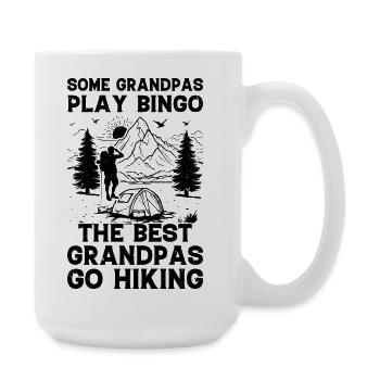 Some grandpas play bingo the best grandpas go Hiki - Large Mug 440 ml - white - Right