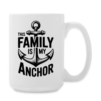 This Family Is My Anchor - Large Mug 440 ml - white - Right