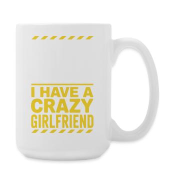 Petite amie folle Pardonne couple Petite amie folle - Grande tasse 440 ml - blanc - Droite