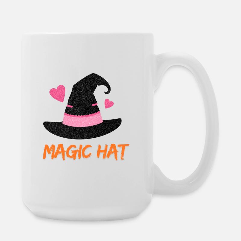 Magic hat - Pink Glitter Magic Hat - Large Mug 440 ml - white