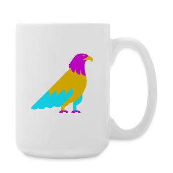 Colorful Abstract Eagle - Large Mug 440 ml - white - Right