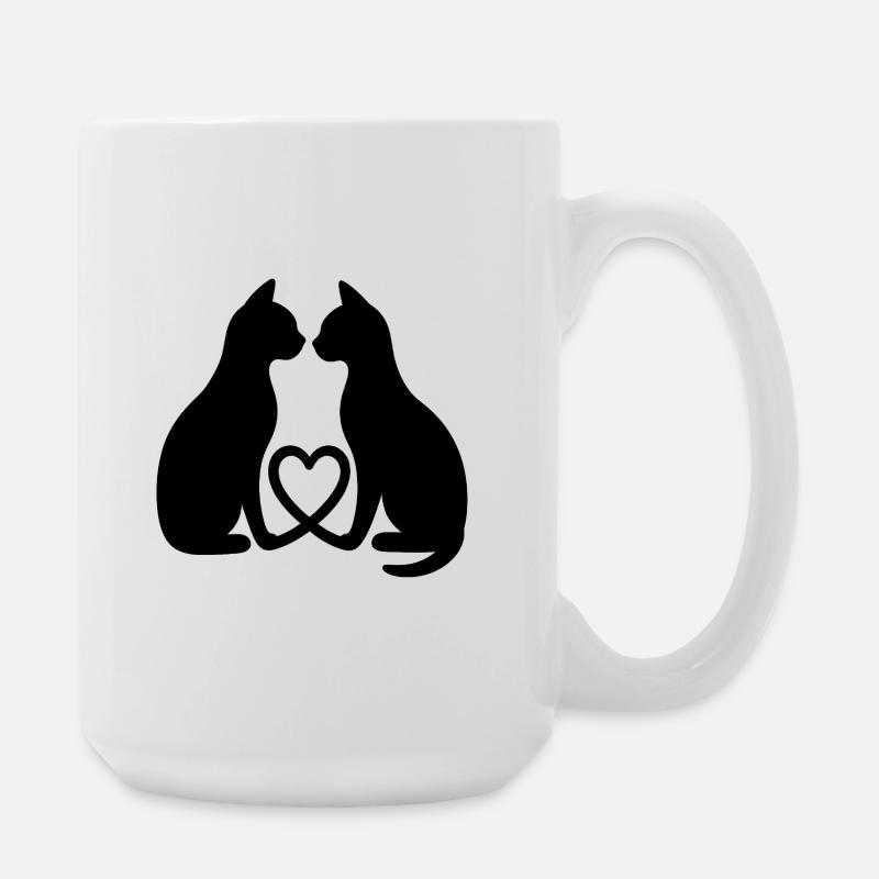 Cat Love - Large Mug 440 ml - white